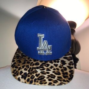Cheetah print LA Dodgers Baseball Hat